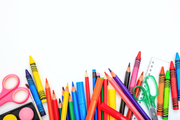 istock School supplies on white background 983117396