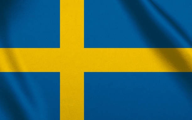 istock Flag of Sweden waving background 983123782