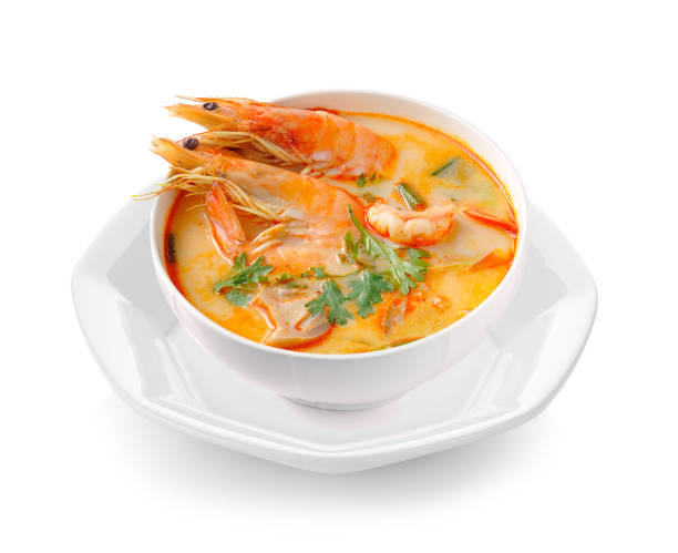 istock Tom Yam Kung (Thai cuisine) isolated on white background 983123850