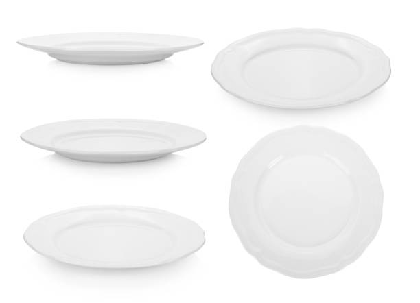 istock collection of white plate on white background 983127440