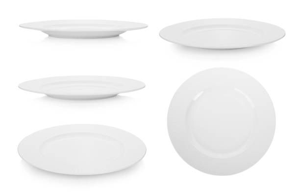 istock collection of white plate on white background 983127454