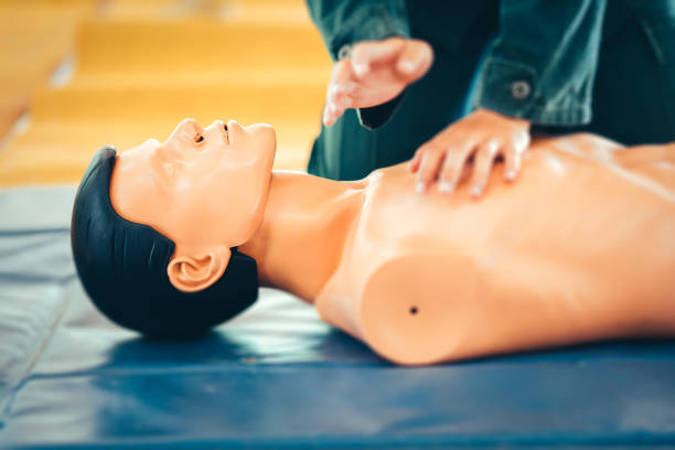 istock cardiopulmonary resuscitation or  CPR training. 983131308