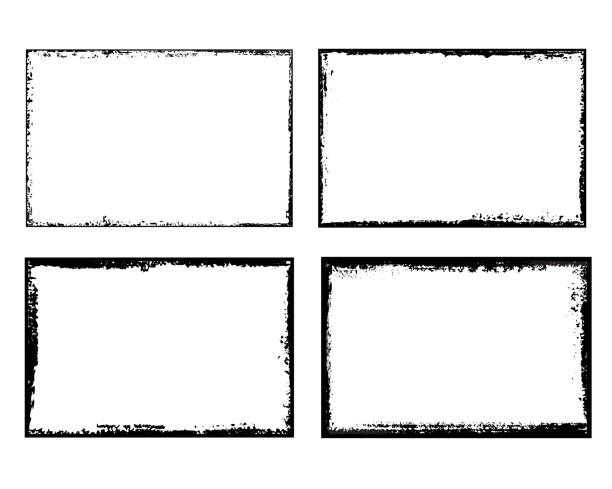 그런지 프페임 - rectangular frame stock illustrations