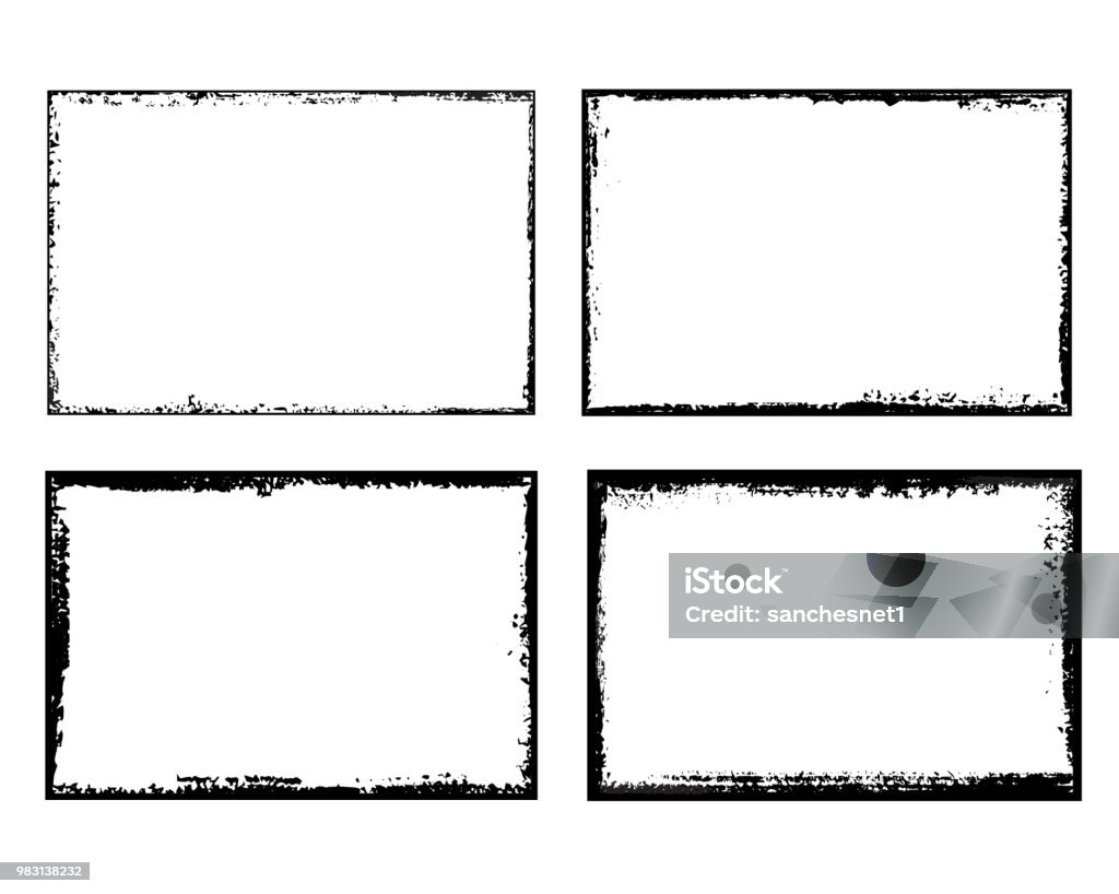 Grunge frame Grunge frame.Grunge background. Set of empty frames for design elements. Border - Frame stock vector