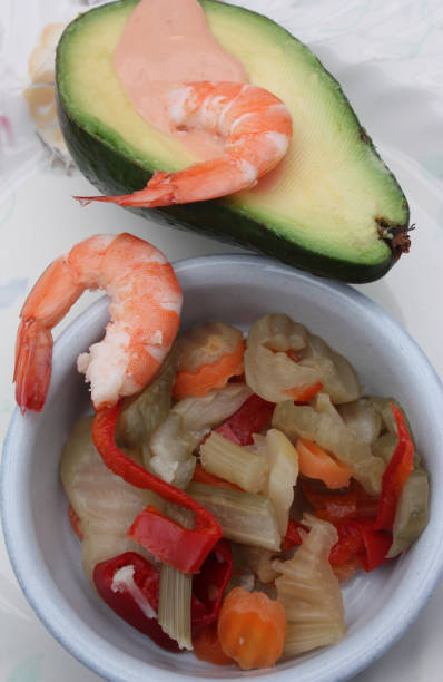 istock Avocado fruit sauce mayonnaise ketchup  Shrimps 983146466
