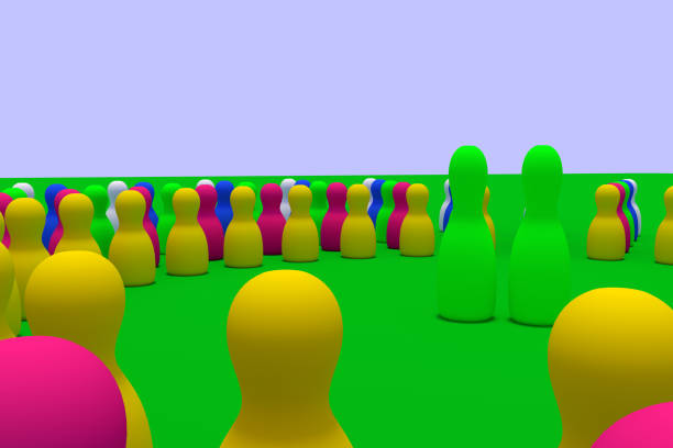 istock 3D rendering of many figures in circular arrangement 983188078