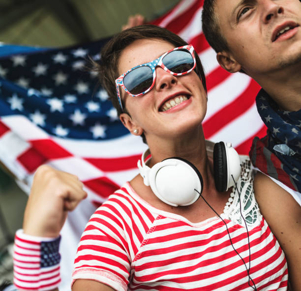 istock american supporter with flag 983188346