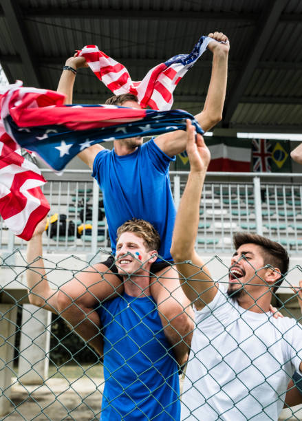 istock american supporter with flag 983191762
