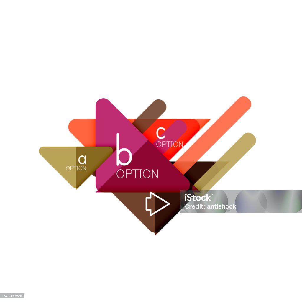 Triangle Visualization Triangle Data Visualization Design Option Infographic Layout Stock ...