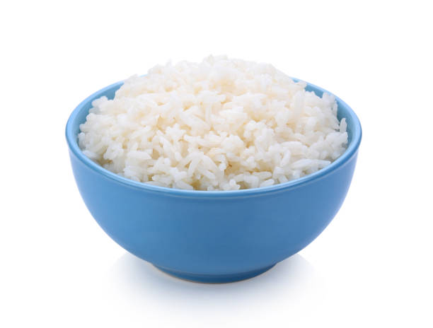 istock Rice cooker in a bowl on white background 983203394