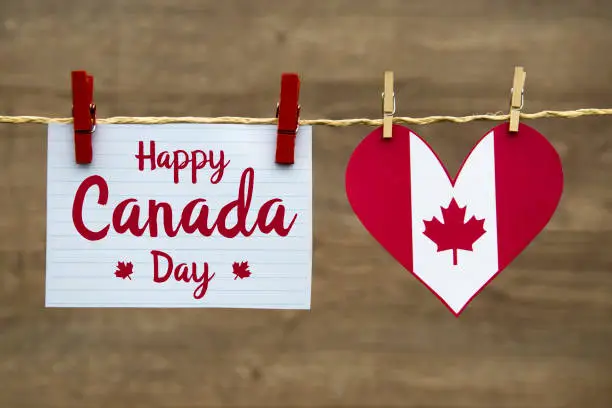 Happy Canada Day card or background.