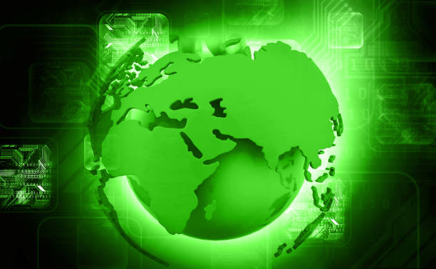 istock Abstract design of green world 983216492