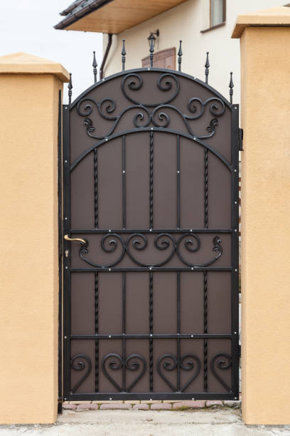 istock New forged metallic wicket closed 983223994