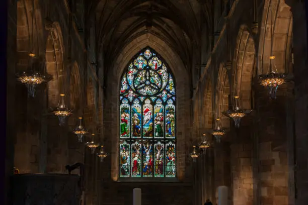 Photo of Stained Glass Windows in St Giles' Cathedral, Edinburgh