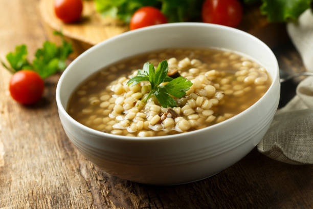 istock Mushroom soup with pasta 983262390
