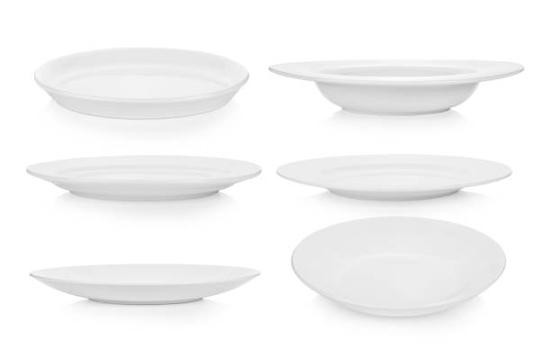 istock set of white plate on white background 983267102
