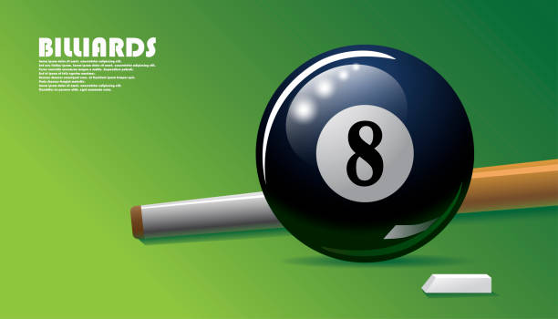 istock Colorful illustrated poster on the billiard theme 983267888