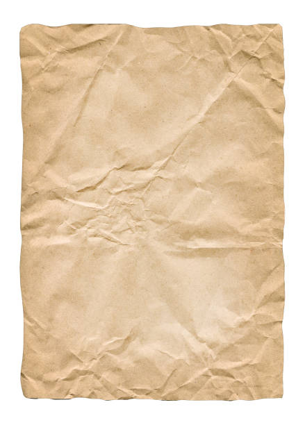 istock Old crumpled paper isolated on white background 983277676