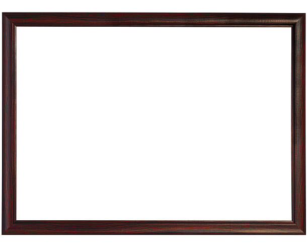 Slim black Wooden Frame stock photo