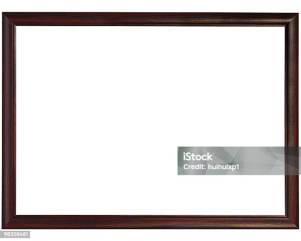 Slim Black Wooden Frame Stock Photo - Download Image Now - Picture Frame, Wood - Material, Border - Frame