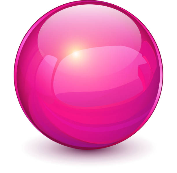 illustrazioni stock, clip art, cartoni animati e icone di tendenza di sfera viola 3d - pink christmas christmas ornament sphere