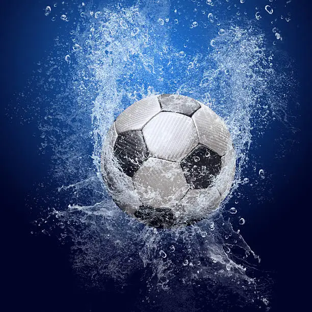 Photo of Soccer ball under water