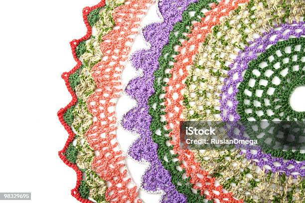 Knitted Multicoloured Doily Stock Photo - Download Image Now - Antique, Beauty, Color Image