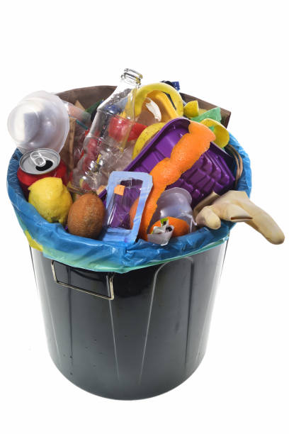 istock top view of a garbage can on white background 983302082
