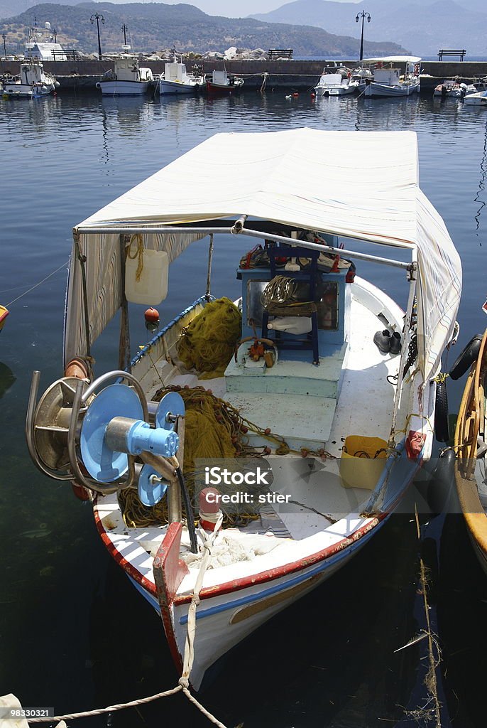 Fisherboat von Lesbos - Lizenzfrei Blau Stock-Foto