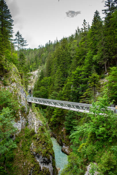 istock Pedestrian bridge spanning the Leutasch Gorge in the Austrian Alps 983304832