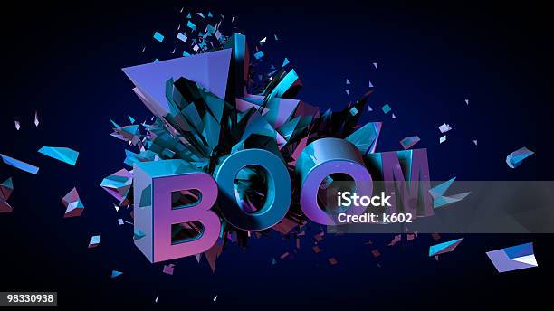 Boom Stockfoto und mehr Bilder von Dreidimensional - Dreidimensional, Explodieren, Farbbild