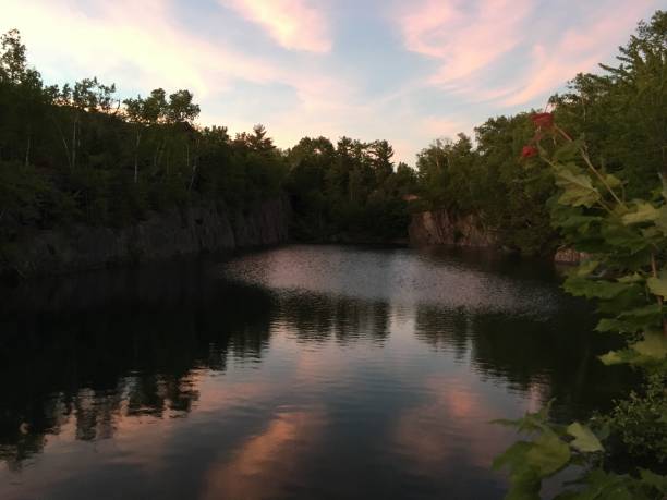 istock Summer sunset by Lake Hebron, Maine 983321668