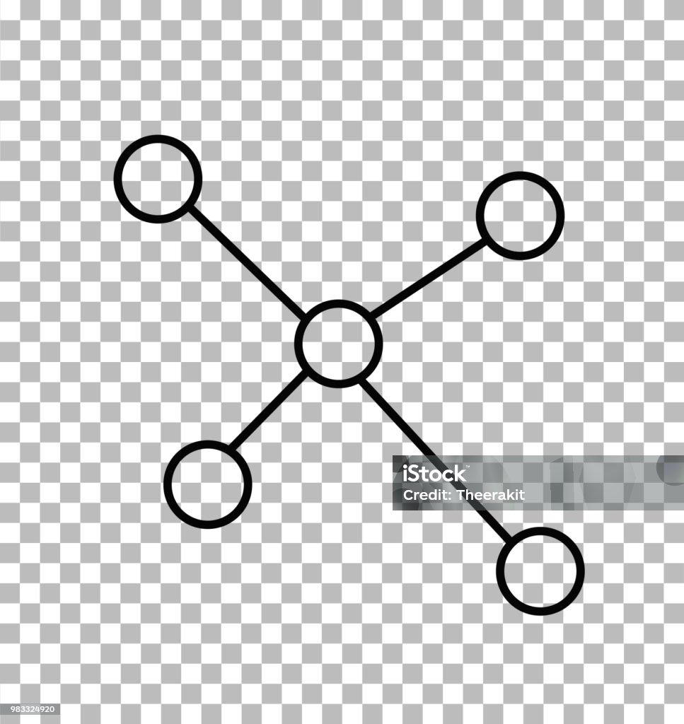 connection icon isolated on transparent background. connection symbol for your web site design, logo, app, UI. connecting sign. network symbol. network connection logo concept. Abstract stock vector