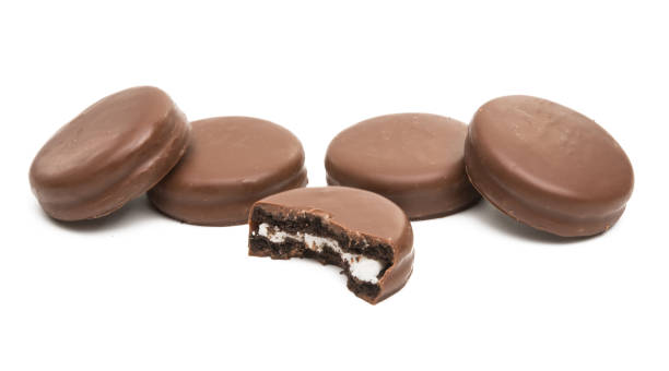 istock chocolate biscuit sandwich in chocolate glaze 983330376