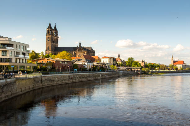istock skyline of magdeburg on the elbe in spring on a sunny evening 983331364