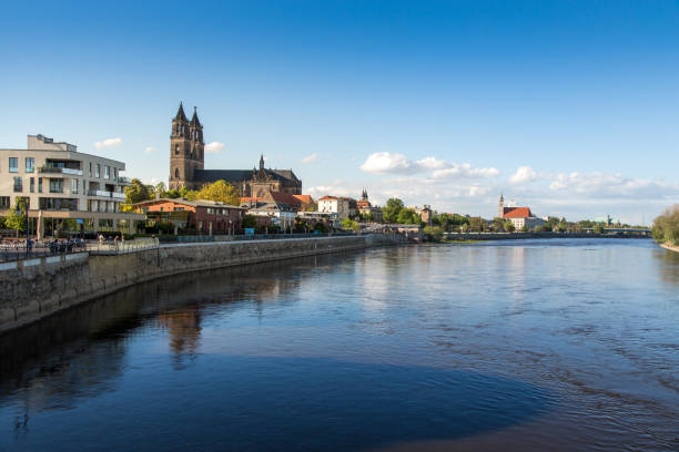 istock skyline of magdeburg on the elbe in spring on a sunny evening 983331392