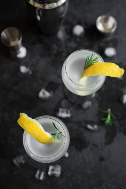 istock Alcohol Cocktail with lemon, rosemary 983331624