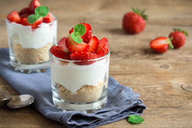Strawberry trifle mini dessert