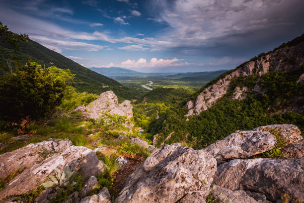 istock Mountains view. Loutra Loutrakiou 983337598