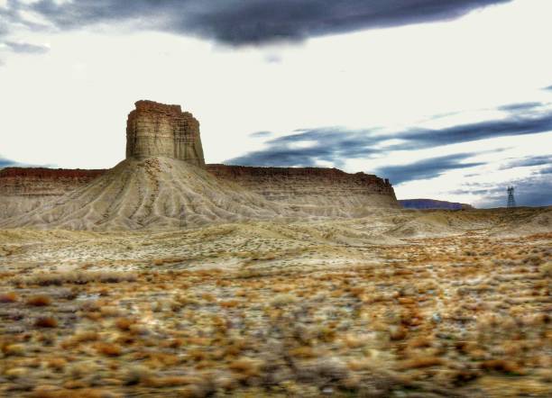 istock Standing rock dramatic sky with speed vibes, Moab Utah 983346634
