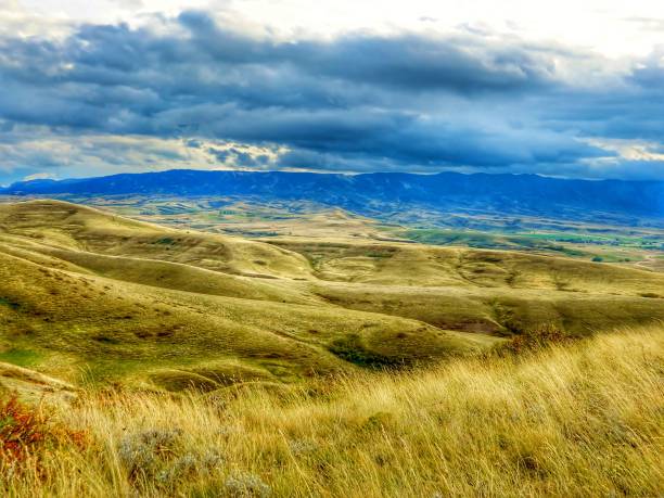 istock Mountain view cloudy sky winter colors, Wyoming 983351310