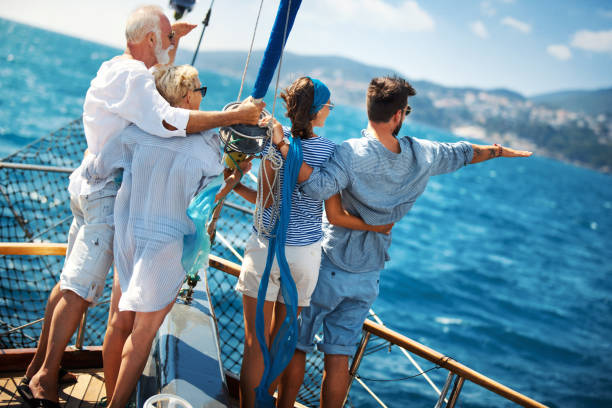 istock Family on a sailing cruise. 983359190