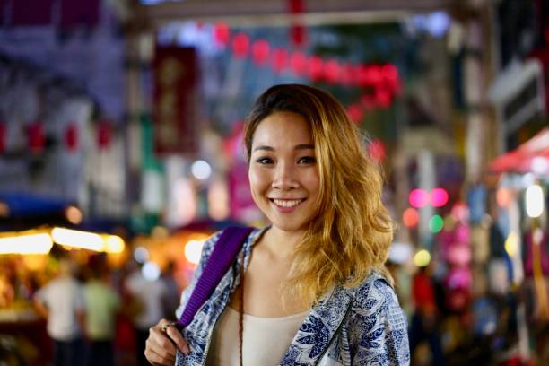 istock Attractive Asian female Student exploring Asian night market 983399248