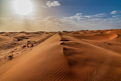 Dunas de arena en el desierto del Sahara - Marruecos photo
