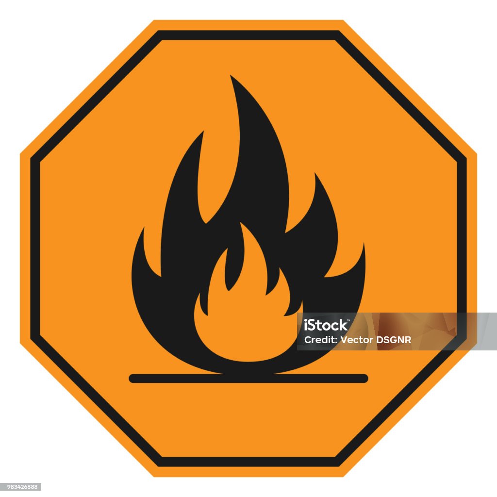 Altament Inflamavel Vetores de Sinal Altamente Inflamável Octógono Vector e mais imagens de ...