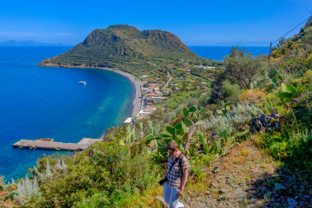 Spiaggia del Porto in Filicudi, one of the islands of the Aeolian archipelago (Sicily, Italy) Spiaggia del Porto in Filicudi, one of the islands of the Aeolian archipelago (Sicily, Italy) filicudi stock pictures, royalty-free photos & images