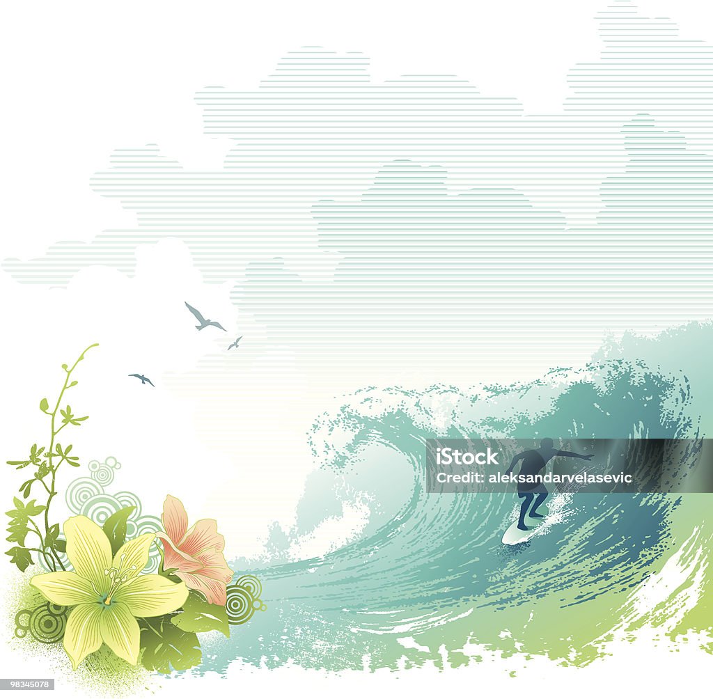 Surfista - arte vettoriale royalty-free di Surf