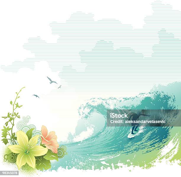 Surfista - Immagini vettoriali stock e altre immagini di Surf - Surf, Isole Hawaii, Onda