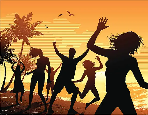 Vector illustration of Beach Party