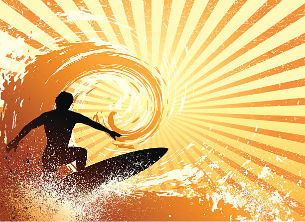 Surf Hi res jpeg included. All elements, textures, etc. are individual objects.No flattened transparencies.Gradient used.Please take a look at other works of mine linked below. wave water silhouettes stock illustrations